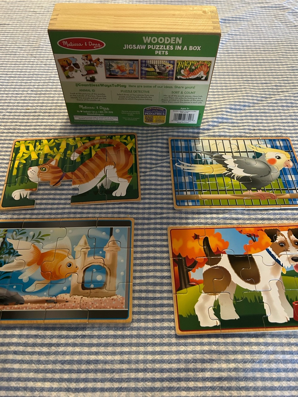 Melissa & Doug Wooden Puzzles In Box-Set Of 3 Boxes/12 Puzzles Total See Desc - Picture 6 of 14